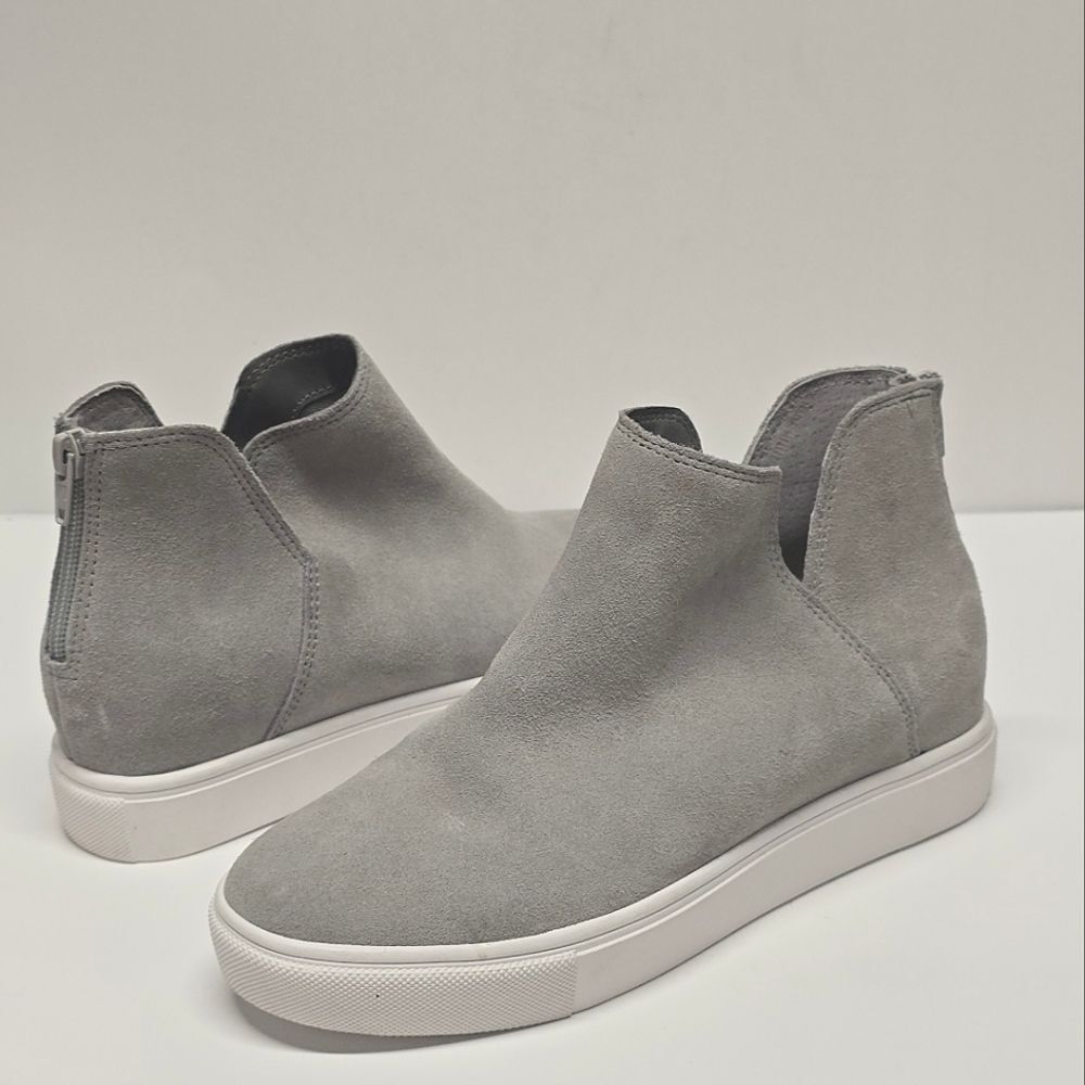 Steve Madden Gray Suede Claud Ankle Wedge Sneaker Shoes Boots Women's 7